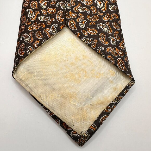 Christian Dior Vintage Retro Silk Geometric Slim Tie - Picture 5 of 8
